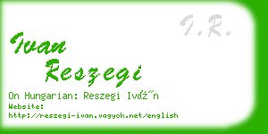 ivan reszegi business card